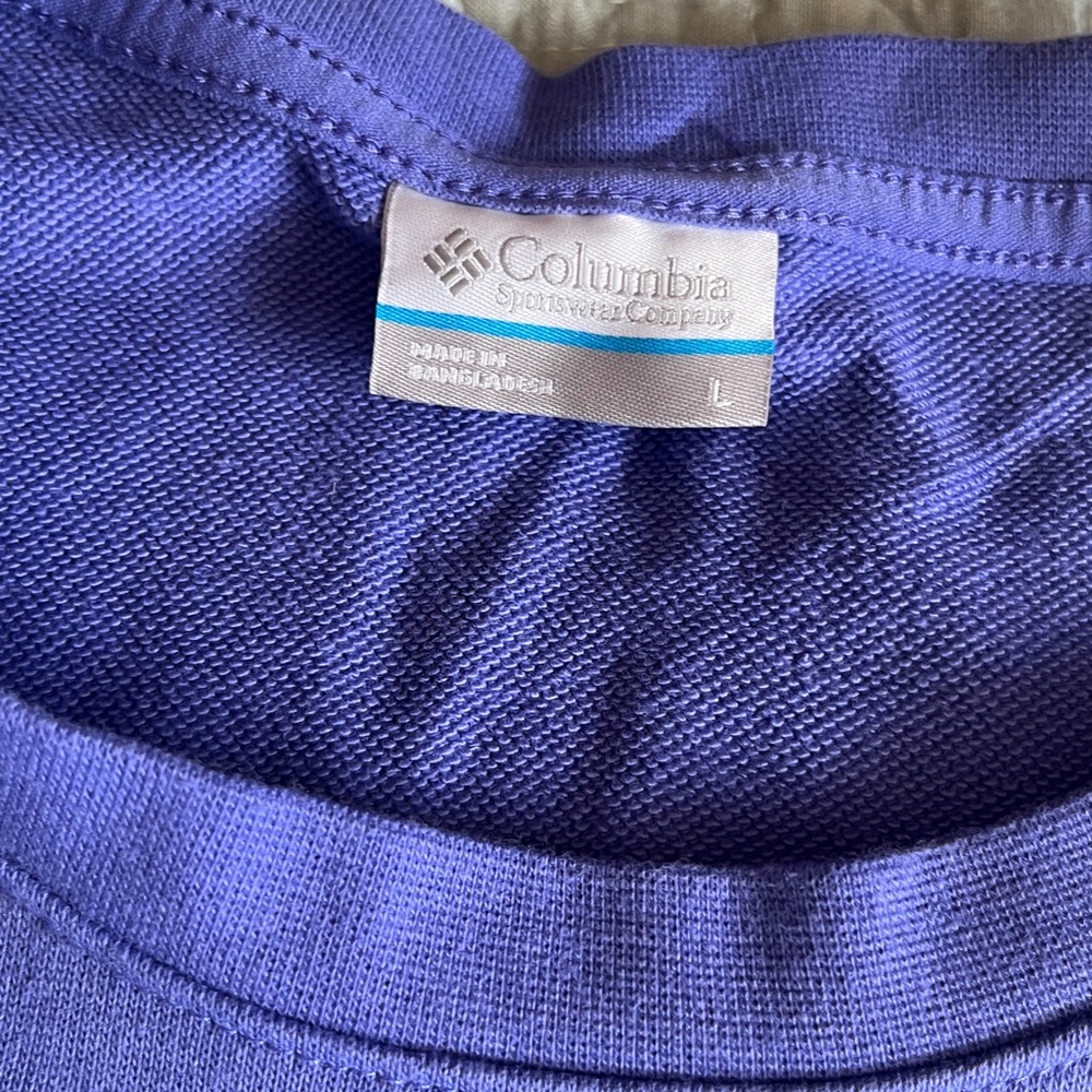 Columbia Periwinkle/purple~blue Long Sleeve sweatshirt - Picture 5 of 7